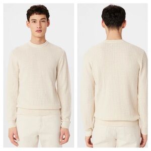 Frank and Oak SeaCell Waffle Sweater in Oatmeal